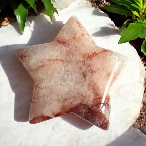 Fire‎ Quartz Crystal Star Carving (8) - Picture 1 of 9